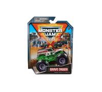 Monster Jam Show Cascade - Vehicule Grave Digger - Echelle 1:64, Metal - Diecast Truck Series 34 - Set Voiture + Carte