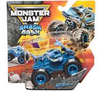 Monster Jam Smash & Bash Megalodon, Monstre Camion réparable moulé sous Pression 1:64, Jouets pour Enfants pour garçons et Filles à partir de 3 Ans