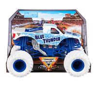 Monster Jam, Truck Officiel Blue Thunder Monster Truck Collector Die-Cast Vehicle, échelle 1:24, Jouets pour Enfants pour garçons et Filles Ages 3 et au-delà