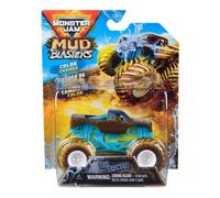 Monster Jam, Mud Blasters, Blue Thunder, Camion à Changement de Couleur, véhicule en métal à l'échelle 1:64, Jouets pour garçons et Filles à partir de 3 Ans