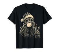 Monster Lizard Bubble Gum Funny Christmas Kaiju Santa Meme T-Shirt