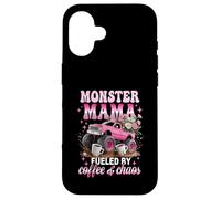 Monster Mama est alimentée par Le Chaos du café et la maternité dans Un Camion Rose Coque pour iPhone 16