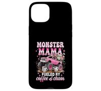 Monster Mama est alimentée par Le Chaos du café et la maternité dans Un Camion Rose Coque pour iPhone 15 Plus