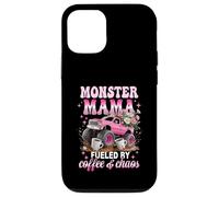Monster Mama est alimentée par Le Chaos du café et la maternité dans Un Camion Rose Coque pour iPhone 12/12 Pro