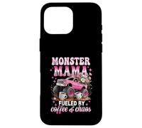 Monster Mama est alimentée par Le Chaos du café et la maternité dans Un Camion Rose Coque pour iPhone 16 Pro Max