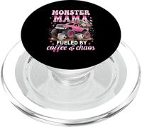 Monster Mama est alimentée par Le Chaos du café et la maternité dans Un Camion Rose PopSockets PopGrip pour MagSafe