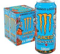 Monster Mango Loco, boisson énergétique - Lot de 4 boîtes de 500 ml