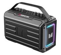 Monster MS-ADV1 Adventurer 1000 Enceinte Bluetooth Portable, 80 W, Noir, Bluetooth 5.3, Batterie 4000 mAh, Karaoké, 300x161x127 mm