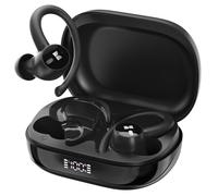 Monster MS-NL216 Écouteurs Bluetooth sans Fil, Crochets d'oreille en Silicone, IPX6, Microphone ENC, Basses Profondes 14,2 mm, 48h d'Autonomie, pour Sport