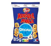 MONSTER MUNCH - Biscuits apéritifs Original - Sans Huile de Palme · Sans Colorant · Sans Conservateur · Fabriqué en France - le sachet de 85g - Le Lot De 4
