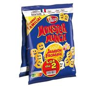 MONSTER MUNCH JAMBON FROMAGE 135G X2, VICO, LOT DE 4