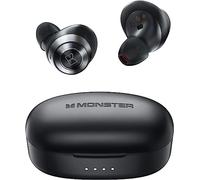 Monster Obtenez 100 écouteurs sans fil AirLinks, charge super rapide, casque stéréo Bluetooth 5 pouces avec étui de charge USB-C, microphone intégré pour des appels clairs, design résistant à l'eau