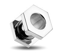 Monster Piercing 6mm Hexagon Flesh Tunnel - Jauge d'ajustement à vis à Filetage Externe - Ã‰carteur d'oreille - Bouchons et Tunnels en Acier - Vendu à la pièce