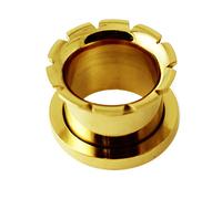 Monster Piercing 8 MM Or anodisé rainuré Creux et évasé Avant L 316 Acier Chirurgical jauge Flesh Tunnel Oreille Piercing