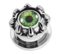 Monster Piercing 8MM Monstre Oeil dans Dragon Claw 316L Chirurgical Acier Chair Tunnel Le per?Age des Oreilles