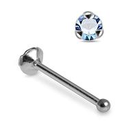 Monster Piercing Griffe de tri d?Fini Minuscule Pierre en Cristal Lavande Top 22 Gauge 925 Argent Sterling Nez osseux Stud Piercing