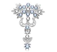 Monster Piercing Lavande Cristal Pierre Trendy Fleur Inverse Bar Design Sterling Silver Ventre Barres Piercing