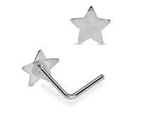 Monster Piercing Simple Plat Star Haut Calibre 22 925 Sterling Silver L Plier Piercing Nez