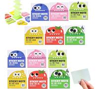 Monster Pop-Up Transparent Sticky Notes, glitter post it notes 7.6x7.6cm, Office Memo for Bible Study, Office, Planning, Journaling, Organizing Tasks, Daily, Annotation，12pcs