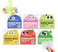 Monster Pop-Up Transparent Sticky Notes, glitter post it notes 7.6x7.6cm, Office Memo for Bible Study, Office, Planning, Journaling, Organizing Tasks, Daily, Annotation，6pcs