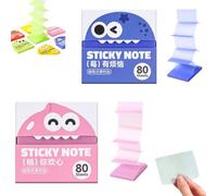 Monster Pop-Up Transparent Sticky Notes, glitter post it notes 7.6x7.6cm, Office Memo for Bible Study, Office, Planning, Journaling, Organizing Tasks, Daily, Annotation，2pcs-c