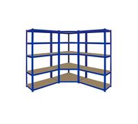 Monster Racking - 1 Rayonnage d'Angle T-Rax Bleu et 2 Rayonnage T-Rax Bleu 90cm x 45cmx 180cm Bleu
