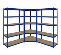 Monster Racking - 1 Rayonnage d'Angle T-Rax Bleu et 2 Rayonnage T-Rax Bleu 90cm x 45cmx 180cm Bleu