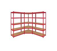 Monster Racking - Rayonnage Angle & 2 Rayonnages Z-Rax Rouge 90cm x 45cm x 183cm
