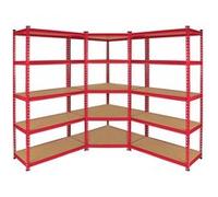 Monster Racking - Rayonnage Angle & 2 Rayonnages Z-Rax Rouge 90cm x 45cm x 183cm