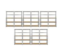 10 x Etagères en acier galvanisé rayonnage MDF Heavy Duty Racking Storage Baies 5 Tier