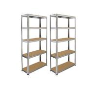 Monster Racking - 2 Rayonnages Galwix Gris 90cm x 30cm x 180cm