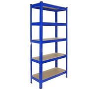 Monster Racking 2 X Rayonnages Metallique Etagere Garage en Acier sans Boulons Bleus 75cm x 30cm x 150cm Etagere Rangement Garage Rayonnage étagère