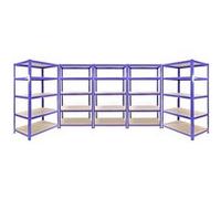 Monster Racking - 3 Rayonnages Q-Rax Bleus 90cm x 50cm x 182cm & 2 Rayonnages Q-Rax Bleus 120cm x 50cm x 182cm Bleu G