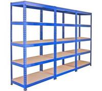 Monster Racking - 3 Rayonnages Q-Rax Bleus 90cm x 50cm x 182cm