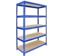 Monster Racking - 5 Rayonnages Q-Rax en Acier sans Boulons Bleus 120cm x 50cm x 182,5cm