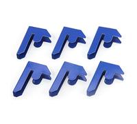 Monster Racking - Paquet de 6 Clips connecteurs pour étagères, râteliers et baies de garage T-Rax, bleu