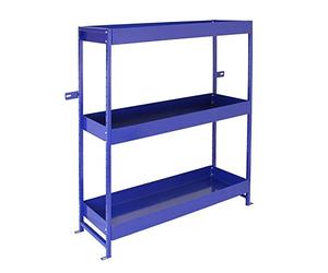 Monster Racking - Rayonnage Bleu pour Van en Acier Inoxydable avec 3 Étagères 116,5cm x 115cm x 34,8cm
