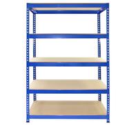 Monster Racking Rayonnage Q-Rax à 5 Niveaux en Acier sans Boulons 120 x 182,5 x 50 cm Capacité de 200 kg par Planche Rangement Atelier Bricolage Entrepôt Montage Facile [Maillet en Caoutchouc Inclus]