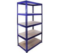 Monster Racking - Rayonnage Q-Rax en Acier Sans Boulons Bleu 90cm x 50cm x 182,5cm