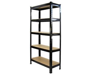 Monster Racking Rayonnage T-Rax en Acier sans Boulons Noirs 75cm x 30cm x 150cm Rangement Garage Atelier Rayonnage Modulable