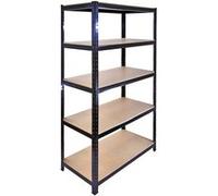 Monster Racking - Rayonnage T-Rax en Acier sans Boulons Noir 90cm x 45cm x 180cm