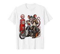 Monster Rat Biker Station Essence Moto Chopper Art T-Shirt Graphique avec Valeur