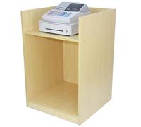 Monster Shop Comptoir de Vente pour Caisse en MDF Mélamine Érable TB60 Meuble de Rangement Modulaire Vitrine Commerce Réception 2 Étagères Internes Devant Fermé 60 x 90 x 60 cm