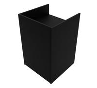 Monster Shop Comptoir de Vente pour Caisse en MDF Mélamine Noir TB60 Meuble de Rangement Modulaire Vitrine Commerce Réception 2 Étagères Internes Devant Fermé 60 x 90 x 60 cm