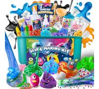 Monster Slime Kit Galaxy Slime pour Filles et Garçons de 6 à 12 Ans | Glow in The Dark Slime, Kit DIY Slime avec Add-Ins, Boules en Mousse, Breloques, Paillettes - Jouet Créatif pour Enfants