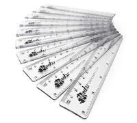 Monster Stationery Lot de 10 règles transparentes incassables Transparent 15 cm