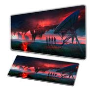 Monster Story Mouse Pad/XL Blood Red Mouse Pad/Anti slip Pearl Base, Durable Seam, Large OfficeDeskPad, PC Gaming MousePad, Rectangular AnimeMousePad Tapis pour MousePad (A, 90 × 50 cm)