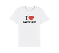 Monster Tee & Cie. T-Shirt Humour Film Les Tuche - I Love Bouzolles - Homme - Taille M - Blanc