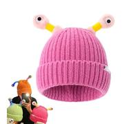 Monster Tentacle Hat,Petit bonnet de monstre lumineux,Winter Parent-Child Cute Glowing Little Monster Knit Hat,Monster touch cap,Bonnet à Manchettes Bonnet léger et Extensible Bonnet Unisexe (Rose)