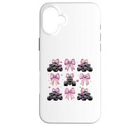 Monster Truck 4 Roues Offroad Girl Coquette Bow Rose Mom Coque pour iPhone 16 Plus